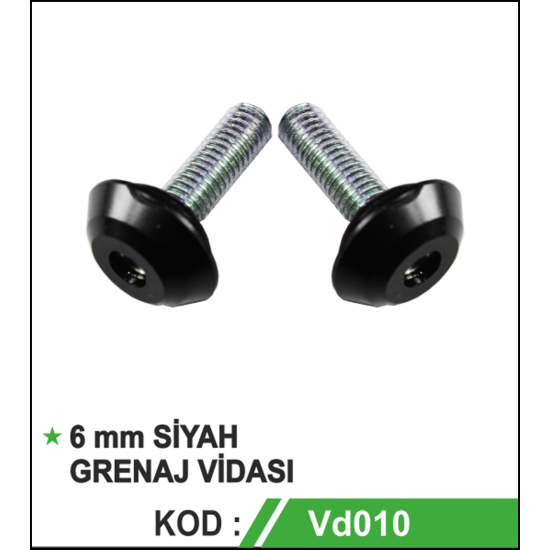 6 MM GRENAJ VİDASI 15 Lİ KIRMIZI