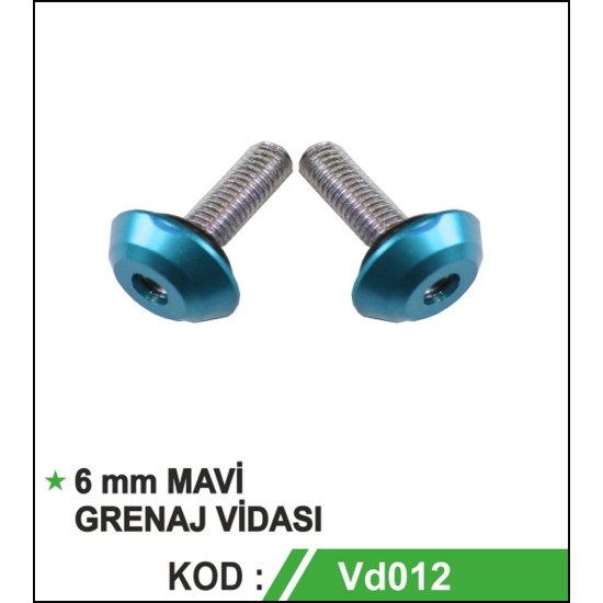 6 MM GRENAJ VİDASI 15 Lİ KIRMIZI