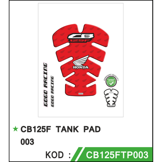 CB 125 F TANK PAD 