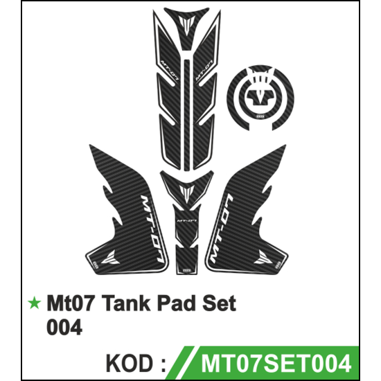 MT07 TANK PAD SET YENİ KASA 2018-2020