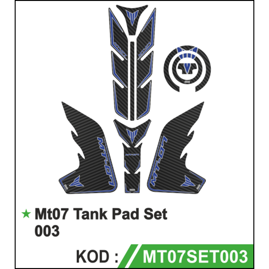 MT07 TANK PAD SET YENİ KASA 2018-2020