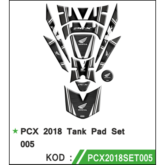 PCX TANK PAD YENİ KASA 11 Lİ SET 2018-2020