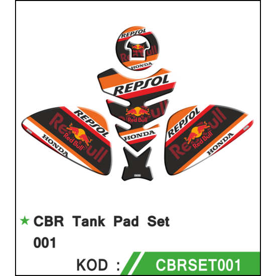 CBR 125 250 TANK PAD SET 