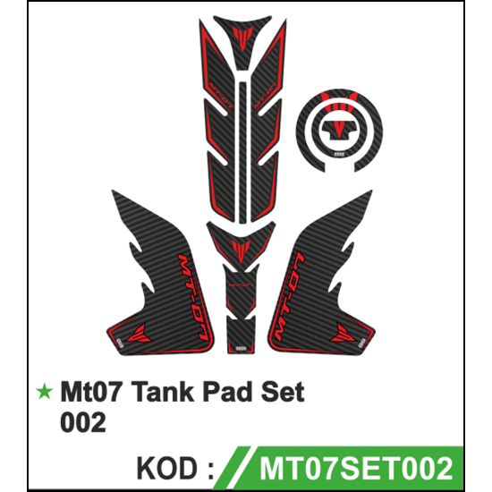 MT07 TANK PAD SET YENİ KASA 2018-2020