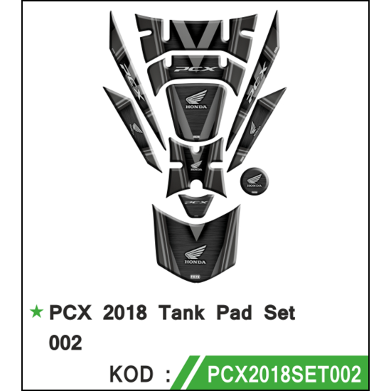 PCX TANK PAD YENİ KASA 11 Lİ SET 2018-2020