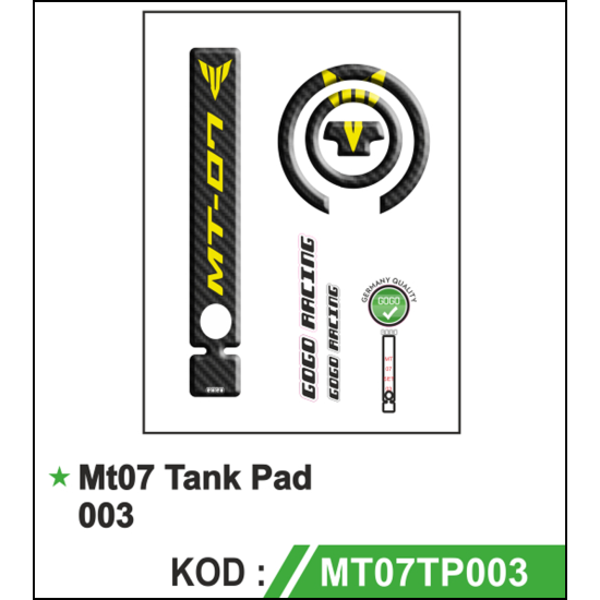 MT07 TANK PAD SET 2014 2017