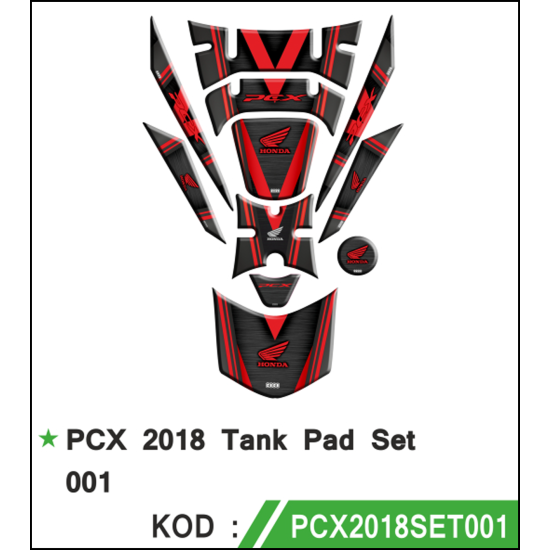 PCX TANK PAD YENİ KASA 11 Lİ SET 2018-2020