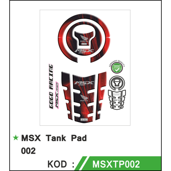 MSX TANK PAD SETİ