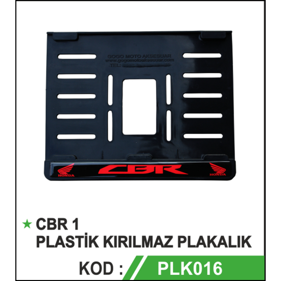 CBR KIRILMAZ PLASTİK PLAKALIK