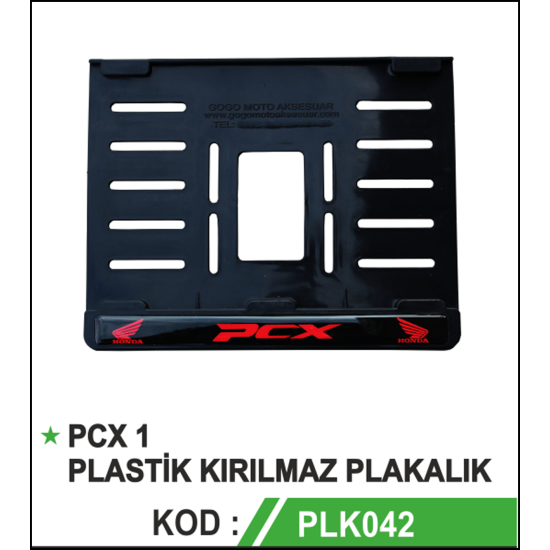 PCX PLASTİK KIRILMAZ PLAKALIK