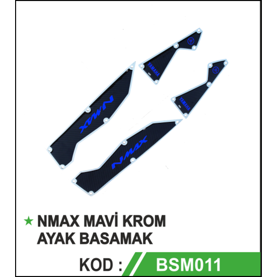 NMAX KROM AYAK BASAMAK KIRMIZI MAVİ GRİ 2015-2020