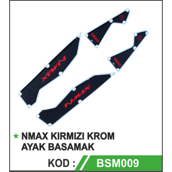 NMAX KROM AYAK BASAMAK KIRMIZI MAVİ GRİ 2015-2020