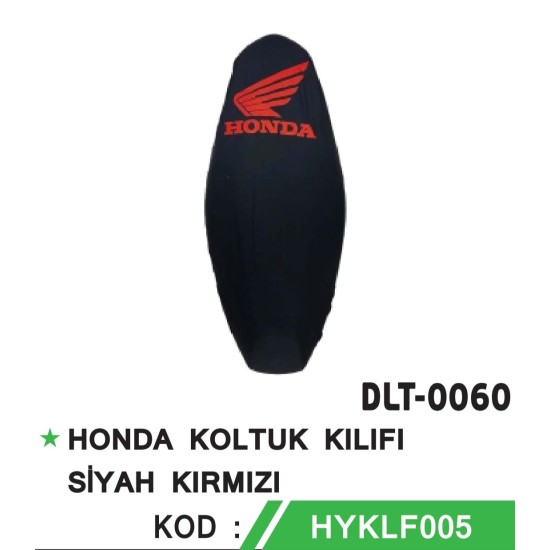 HONDA KOLTUK KILIFI SİYAH KIRMIZI GGO