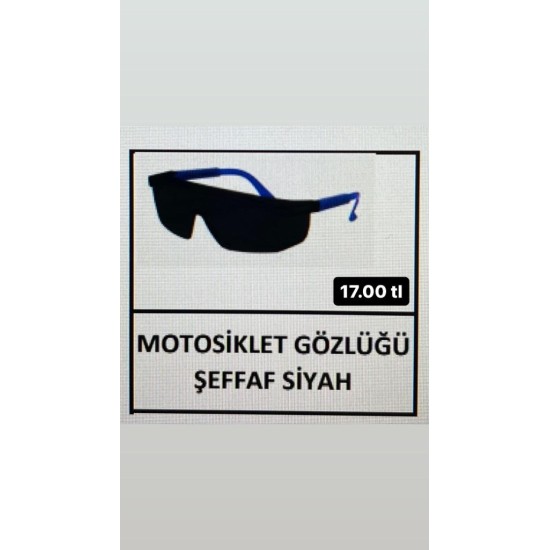 MOTORSİKLET GÖZLÜK SİYAH AYM